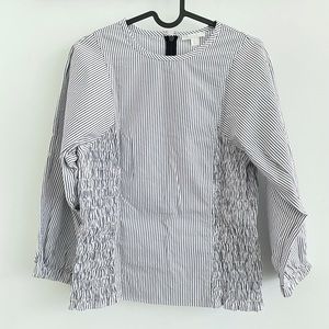 COS striped crew neck blouse